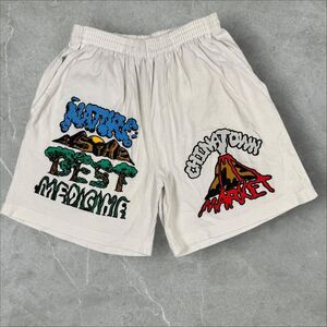 Chinatown Market "Nature is the Best Medicine" Cotton Loose Baggy Shorts - Small